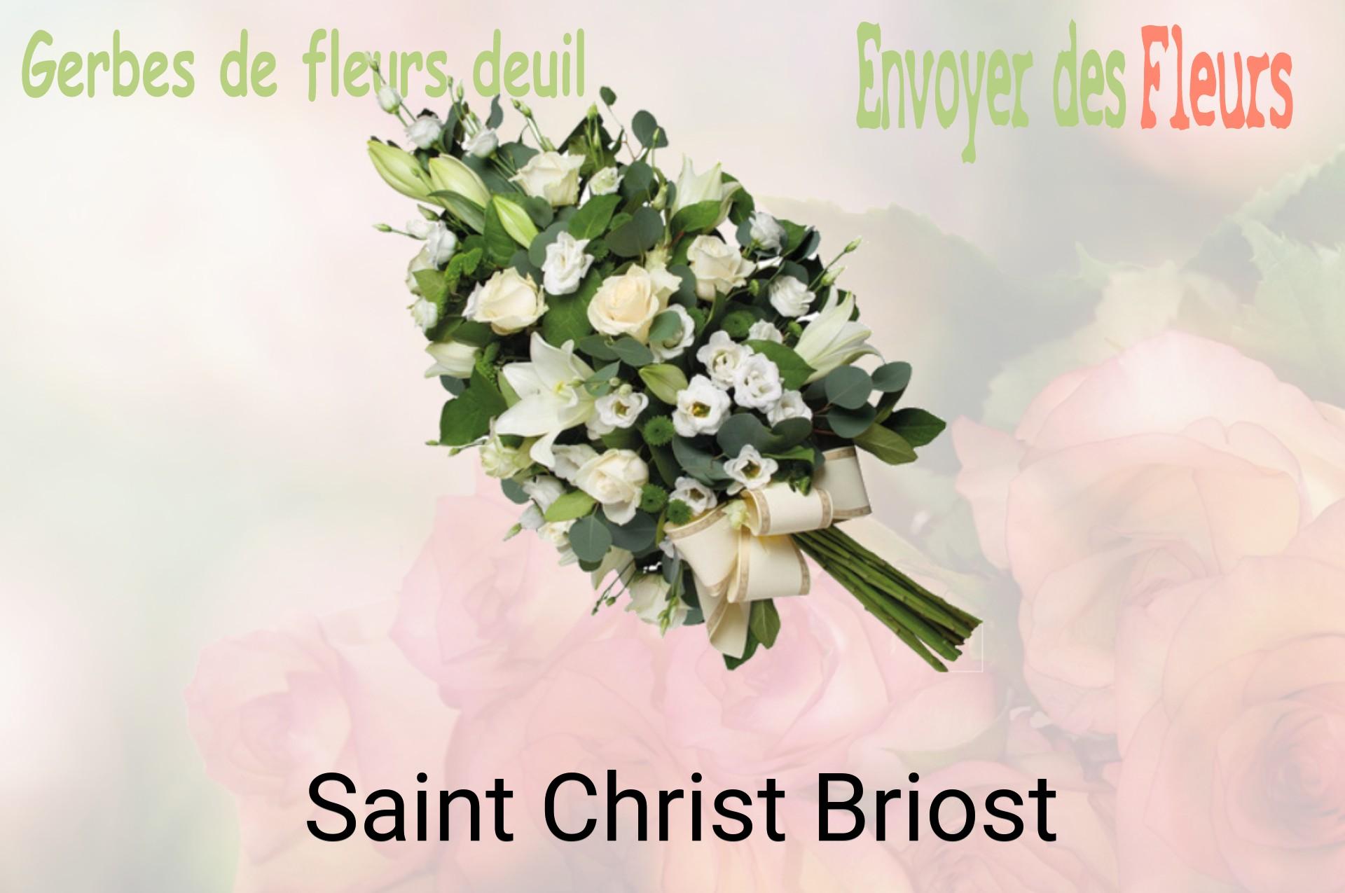 Gerbe de fleurs de deuil livrée à Saint-Christ-Briost